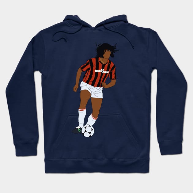 Ruud Gullit Milan 90s Minimalist Aesthetic Hoodie by NostalgiaUltra